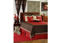 Stunning Crimson and Chocolate Duvet Set