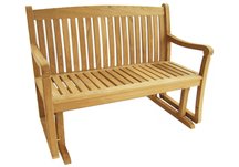 teak glider bench