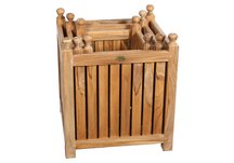 teak planter set, teak planters, wood planter, wooden planter
