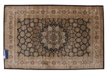 71 x 47 Tan and Black Teneida Rug