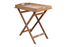 Folding stand with Teak Tray