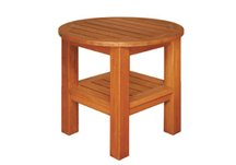 TERRACE MATES Two Shelf High End Table / Round
