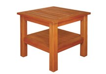 TERRACE MATES Two Shelf High End Table / Square