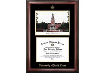 University of North Texas Gold embossed frame with limited edition lithograph