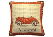 Vintage Car Needlepoint Pillow
