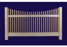 Vinyl Picket Fencing - Classic Scallop Top