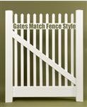 Classic Vinyl Straight Top Picket Gate Kit