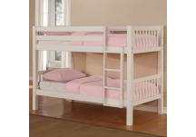 White Twin Over Twin Bunk Bed