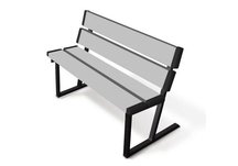 Wilber Dual Back Gray Bench