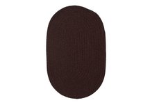 Dark Brown Wool Solid Braided Rug - Sample Swatch