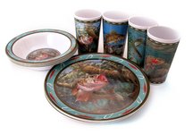 Fish Series Gift Boxed 12 Piece Tableware Set