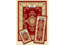 Red Royal Crown Capri Rug Set