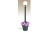 Single 12" White Globe Patio Planter Lamp