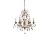 Angelite 6-Light Chandelier in Weathered Silver