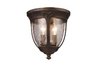 Windsor 2-Light Outdoor Flush Mount In Hazelnut Bronze