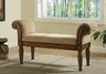 Upholstered Bench with Rolled Arms