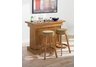Mitchell Oak Bar Unit with Storage and Gaming Tables