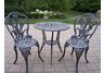 Tulip Bistro Set Antique Pewter