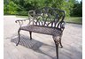 Tulip Loveseat Bench Antique Bronze