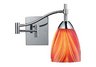 Celina 1-Light Swingarm Sconce In Polished Chrome And Multi Glass