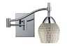 Celina 1-Light Swingarm Sconce In Polished Chrome And Silver Glass