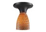 Celina 1-Light Semi-Flush In Dark Rust And Coco Glass