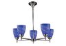 Celina 5-Light Chandelier In Polished Chrome And Sapphire Glass