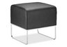 Plush Ottoman Black