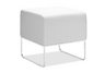 Plush Ottoman White