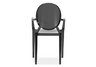 Anime Dining Chair in Black | Back View
