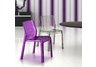 Ruffle chair transparent purple