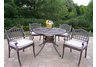 Elite 5pc Dining Set Antique Bronze