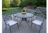 Sunray Mississippi 5pc Dining Set with Cushions Antique Pewter