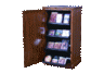 Traditional Oak Media Storage Unit 25w x 45h x 21d