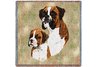 Boxer & Pup Square Throw Blanket