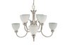 8 light brushed nickel chandelier