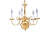 5 light polished brass chandelier