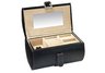 Faux Black Leather Jewelry Case