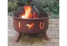 Big Sky Firepit w/ Western Design, Georgia Clay