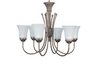 6 light renaissance silver chandelier