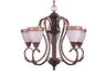5 light guilded antique bronze chandelier