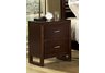 Paula Pine Solids/Venners Cherry Finish 2-Drawer Night Stand