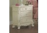 Princess White 3 Drawer Night Stand