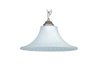 1 light renaissance silver pendant, satin glass