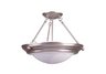 3 light brushed nickel pendant, alabaster glass