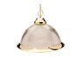 1 light polished brass pendant, crystal glass