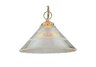 1 light polished brass pendant, crystal glass