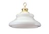 1 light polished brass pendant, opal glass