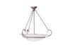 5 light vintage silver pendant, seedy glass