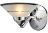 1 Light Sconce In Polished Chrome And Etched Clear Glass